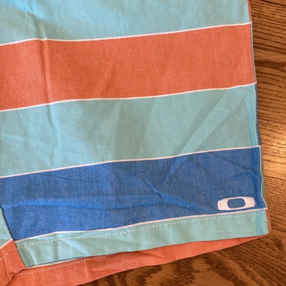 NWT Mens nostalgia walking shorts 100% cotton striped lightweight cerulean - Picture 3 of 8